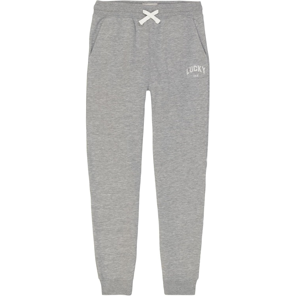 image:imageLucky Brand Boys Pullon Fleece Jogger Sweatpant Drawstring ClosureVintage Grey Heather
