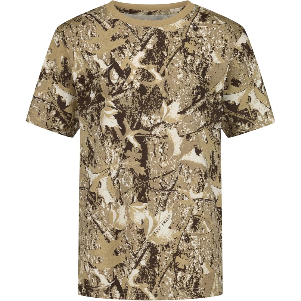 image:imageLucky Brand Boys Short Sleeve Graphic Crew Neck TShirt Soft Comfortable Relaxed FitKelp Forest Camo