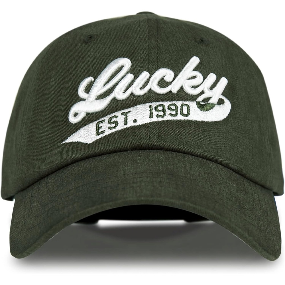 image:imageLucky Brand Classic Cotton Adjustable Dad Hat Baseball Cap Golf Fishing Low Profile 5 Panel Design1990 Embroidered Olive