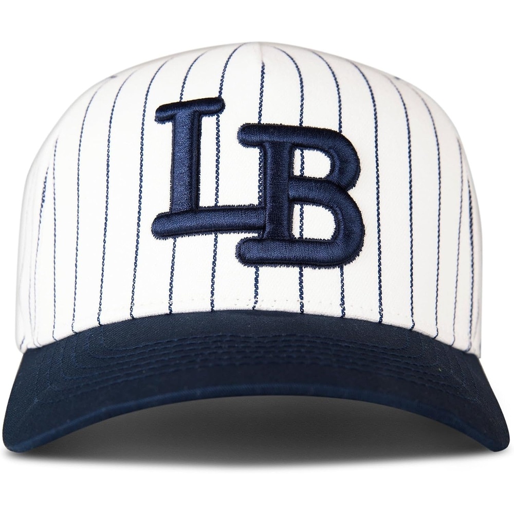 image:imageLucky Brand Classic Cotton Adjustable Dad Hat Baseball Cap Golf Fishing Low Profile 5 Panel DesignEmbroidered Lb Logo Pin Stripe