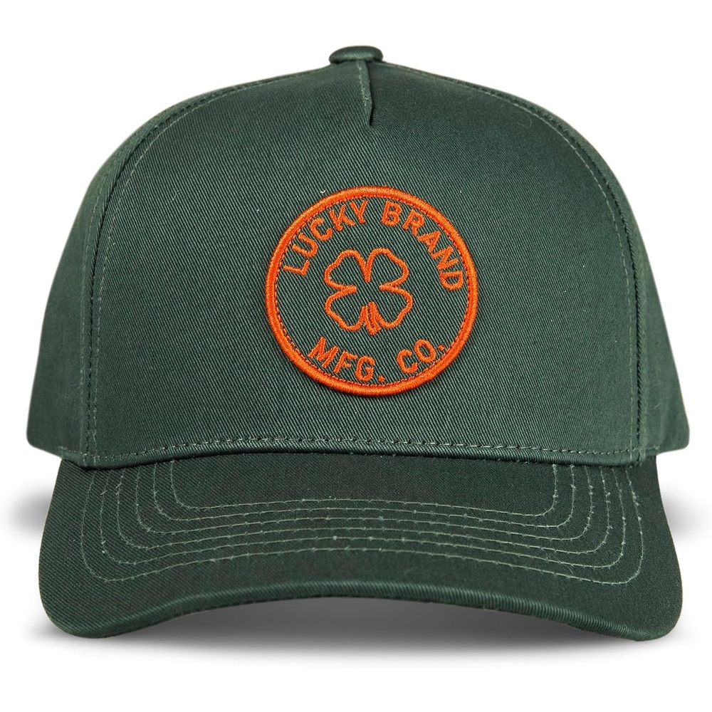 image:imageLucky Brand Classic Cotton Adjustable Dad Hat Baseball Cap Golf Fishing Low Profile 5 Panel DesignMfg Co Patch Forest Green