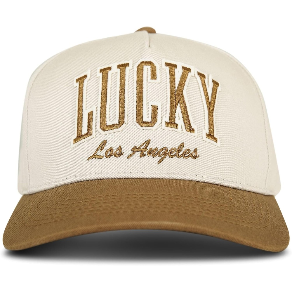 image:imageLucky Brand Classic Cotton Adjustable Dad Hat Baseball Cap Golf Fishing Low Profile 5 Panel DesignVarsity Tan