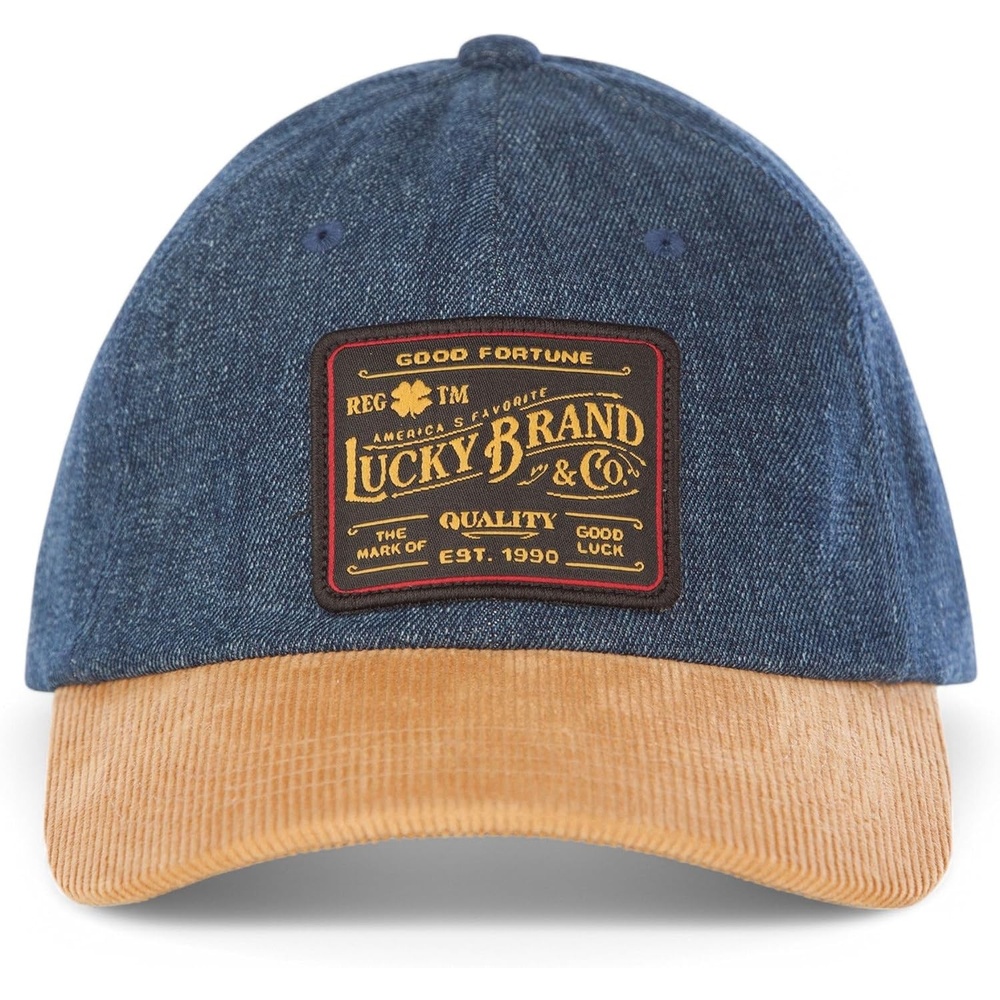 image:imageLucky Brand Classic Cotton Adjustable Dad Hat Baseball Cap Golf Fishing Low Profile 5 Panel DesignVintage Denim Tan