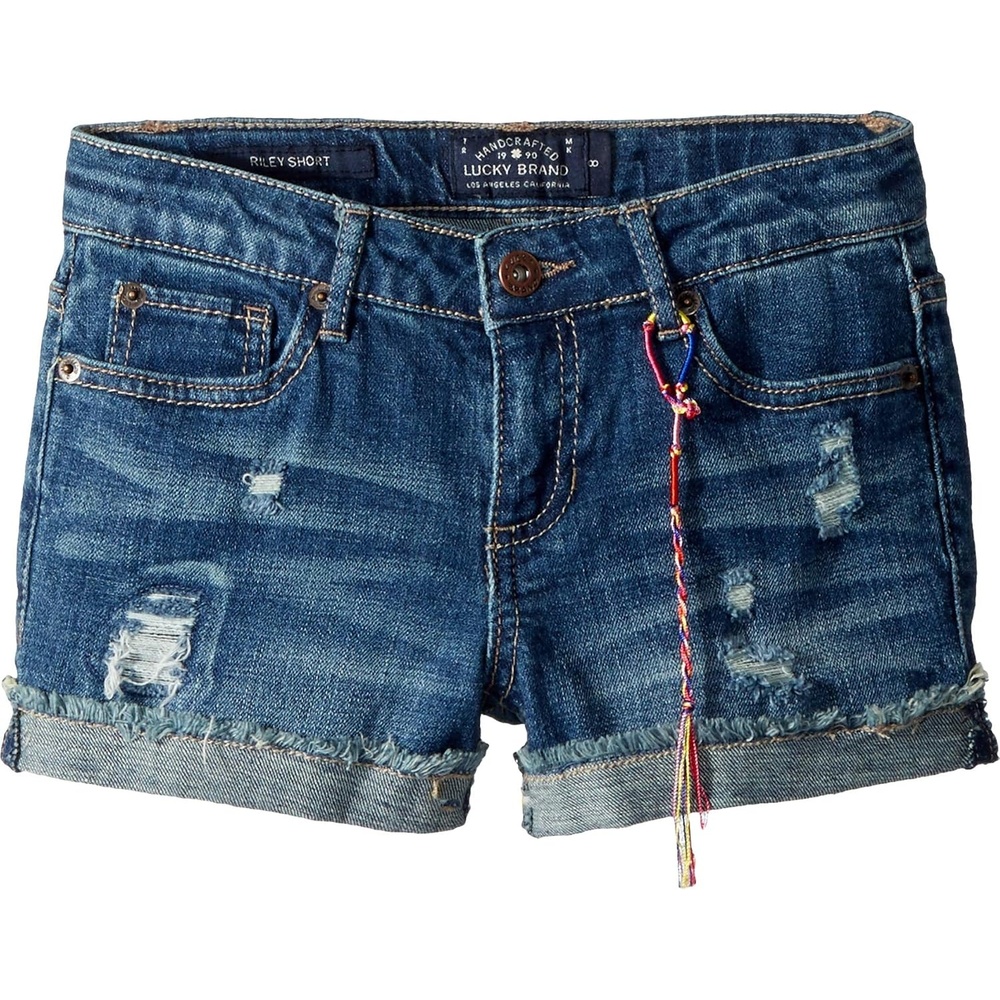 image:imageLucky Brand Girls Cuffed Jean Shorts Stretch Denim with 5 Pockets Mid to High Rise WaistAda