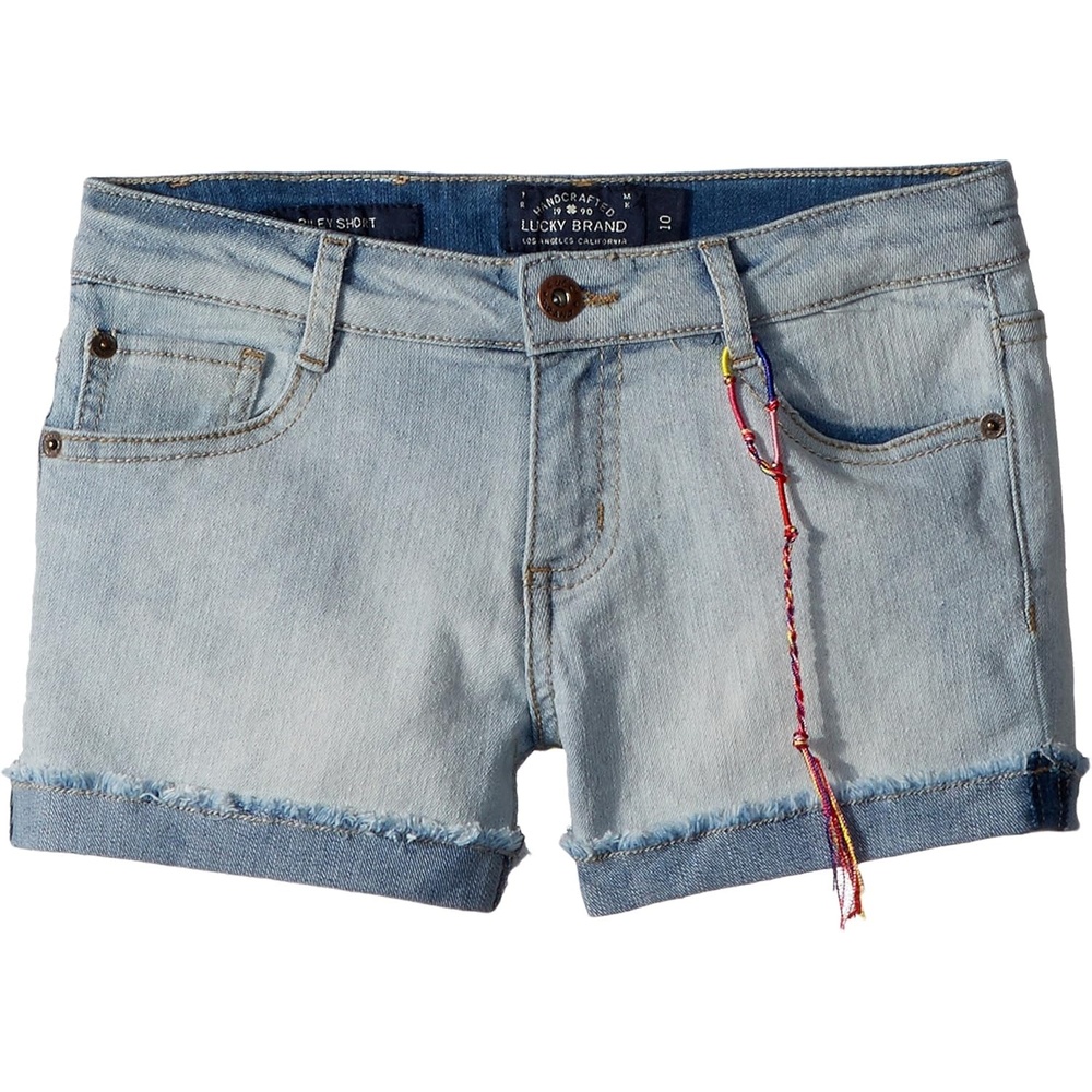 image:imageLucky Brand Girls Cuffed Jean Shorts Stretch Denim with 5 Pockets Mid to High Rise WaistRiley Bella