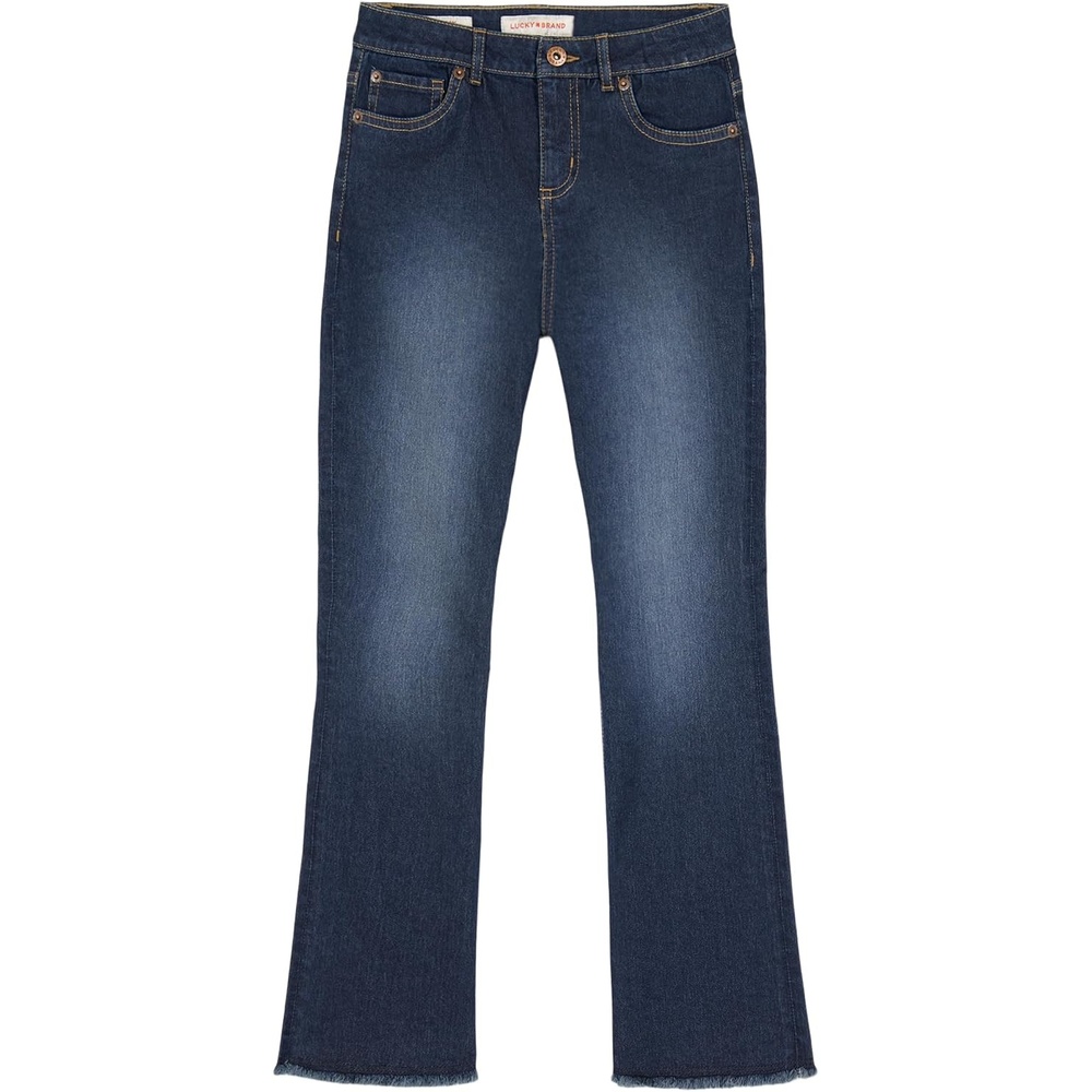 image:imageLucky Brand Girls Mid Rise Flare Stretch Denim Jean Zipper Fly amp Button ClosureMid Rise Barrier Wash