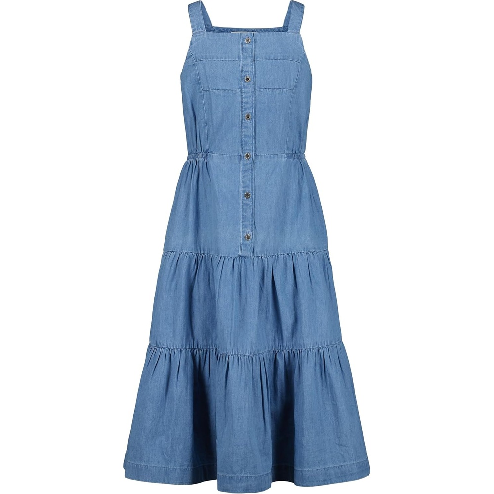 image:imageLucky Brand Girls Sleeveless Light Weight Denim Midi DressRobin Wash