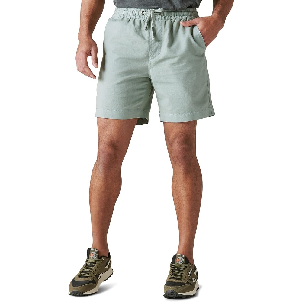 image:imageLucky Brand Mens 7 Pull Up Linen ShortChino Green