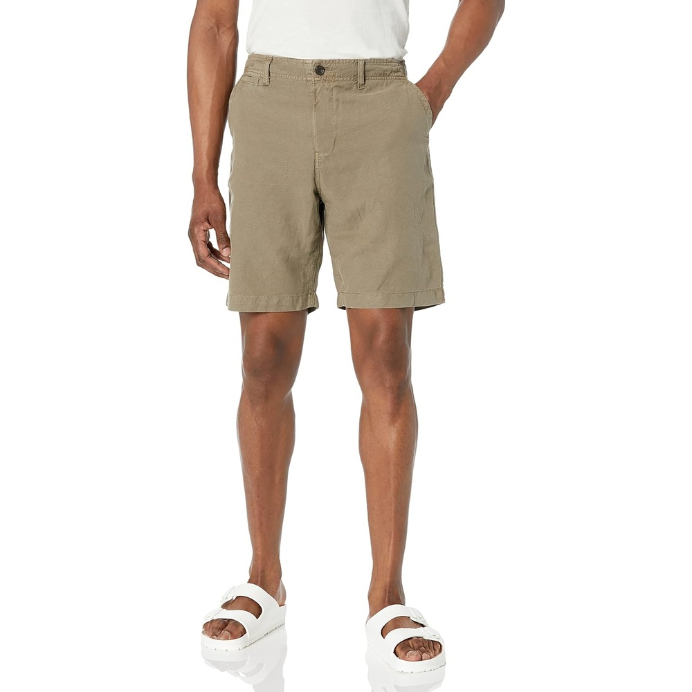 image:imageLucky Brand Mens 9 Laguna Linen Flat Front ShortFallen Rock