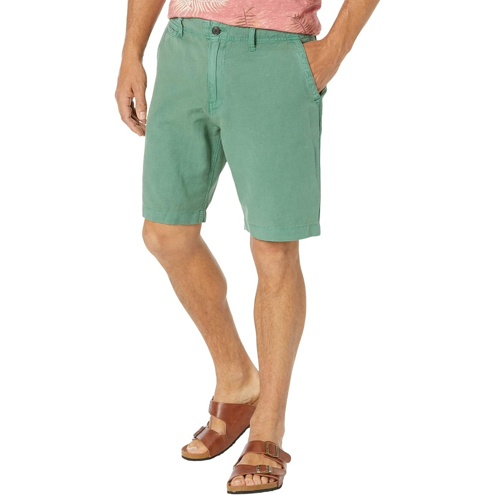 image:imageLucky Brand Mens 9 Laguna Linen Flat Front ShortFrosty Spruce