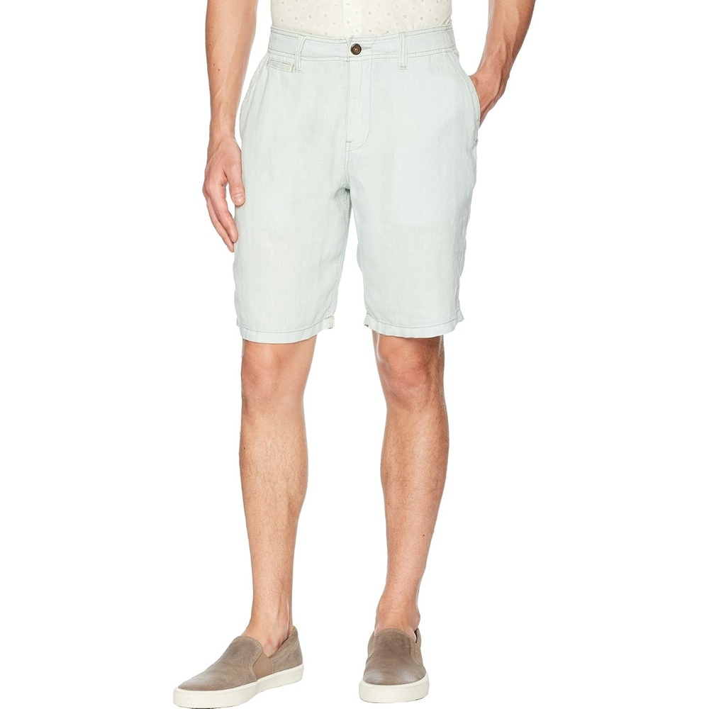 image:imageLucky Brand Mens 9 Laguna Linen Flat Front ShortSurf Spray