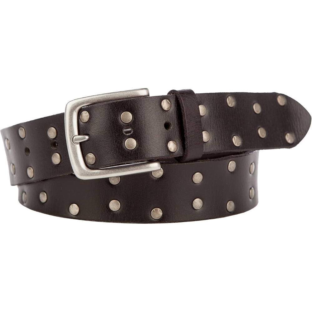 image:imageLucky Brand Mens Genuine Leather Belt Classic Casual Everyday Western American Heritage Metal BuckleStudded Black