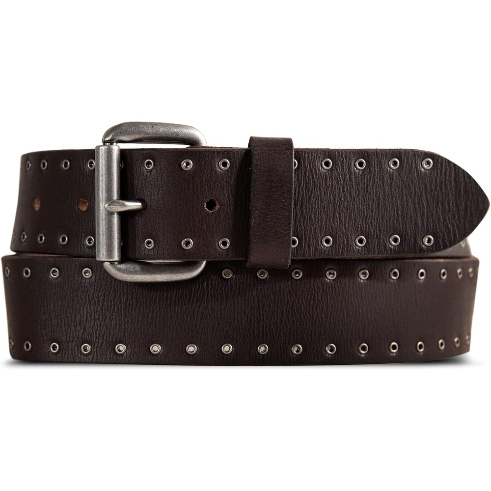 image:imageLucky Brand Mens Jeans Leather Belt Classic Casual Dress Everyday American Heritage Genuine Leather Metal BuckleEyelet Leather Brown