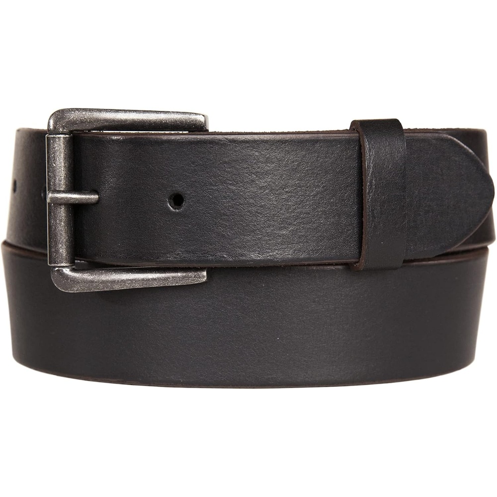 image:imageLucky Brand Mens Jeans Leather Belt Classic Casual Dress Everyday American Heritage Genuine Leather Metal BuckleRoller Buckle With Rivets Black