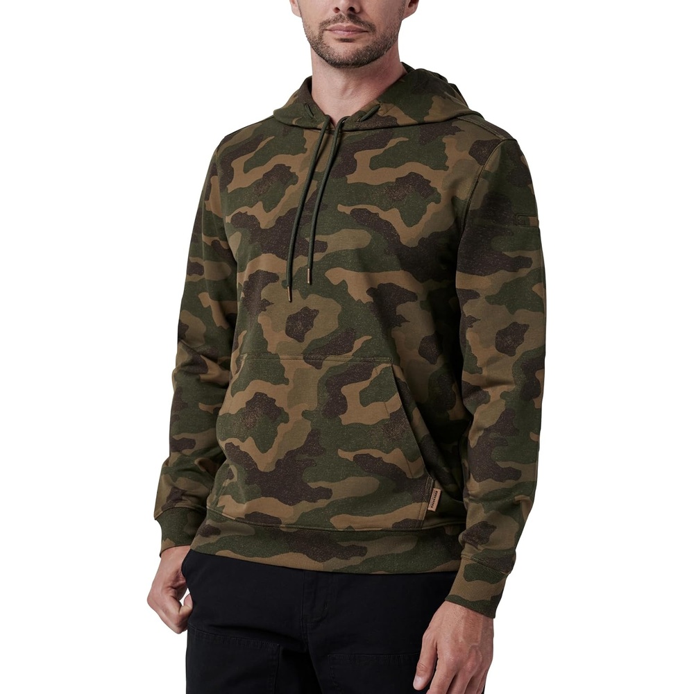 image:imageLucky Brand Mens Mens Camo French Terry Pullover HoodieDk Olive