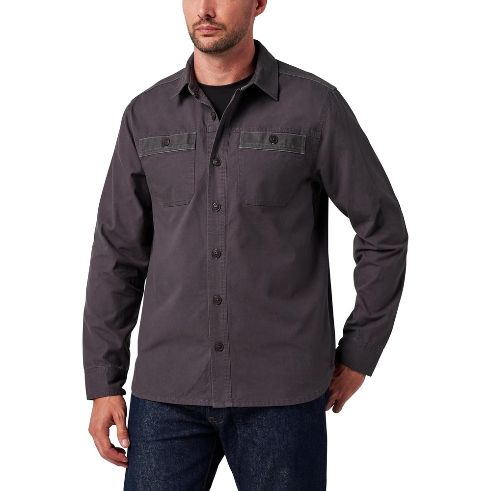 image:imageLucky Brand Mens Mens Long Sleeve Slub Canvas Work ShirtIron