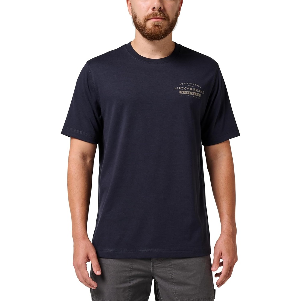 image:imageLucky Brand Mens Mens Short Sleeve Vice Grip Tool Graphic TShirtDk Navy