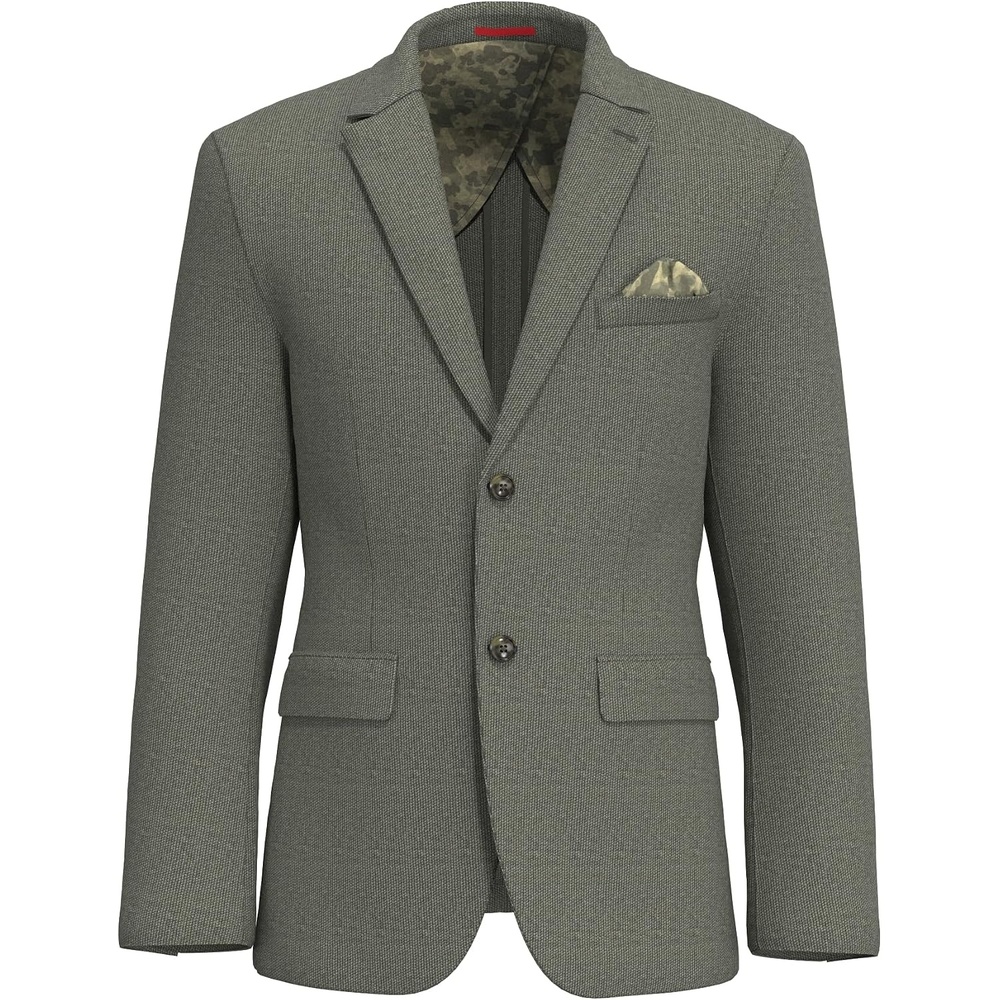 image:imageLucky Brand Mens Pique Knit Sport Coat Olive Slim Fit Notch Collar 2 Button