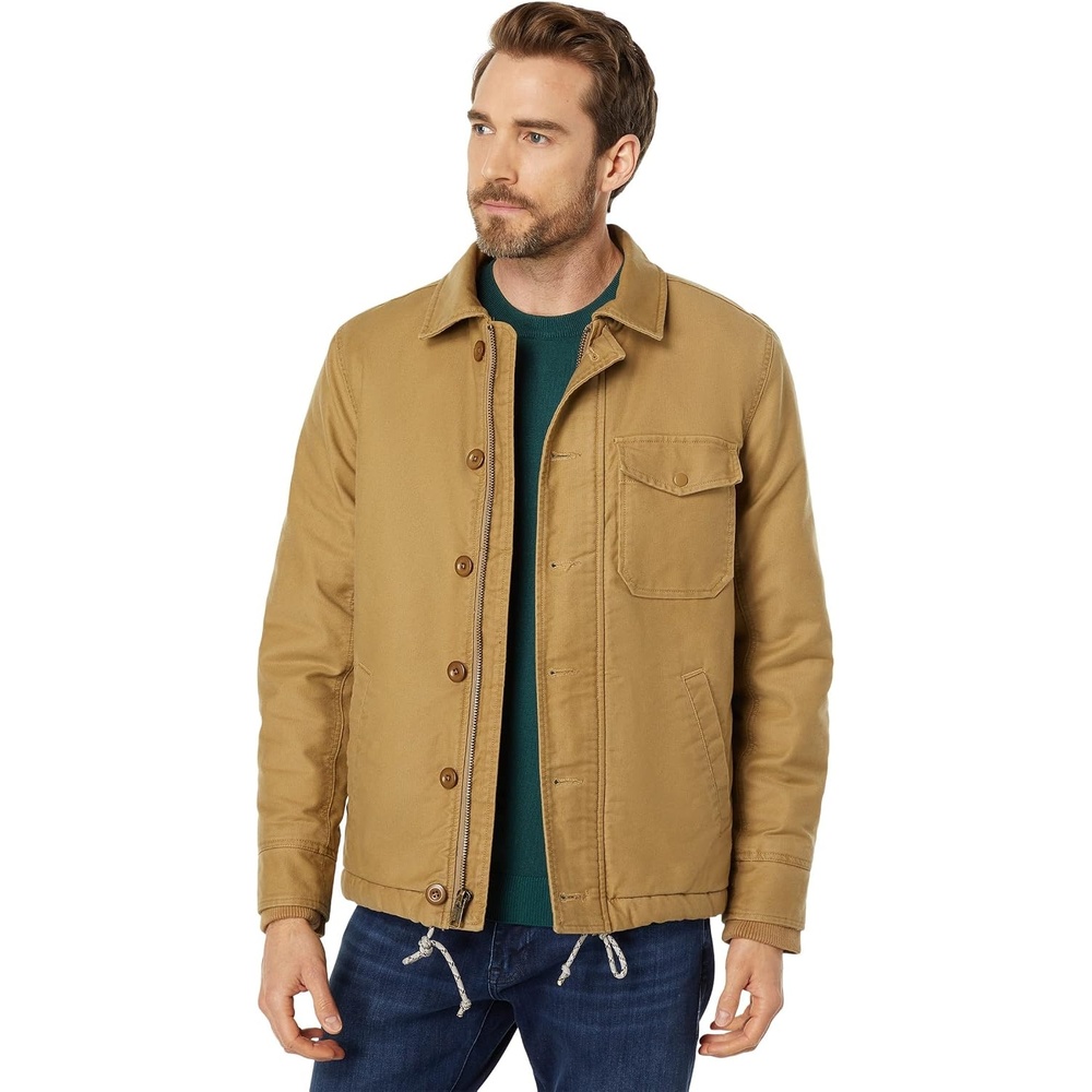 image:imageLucky Brand Mens Sherpa Lined Deck JacketKhaki