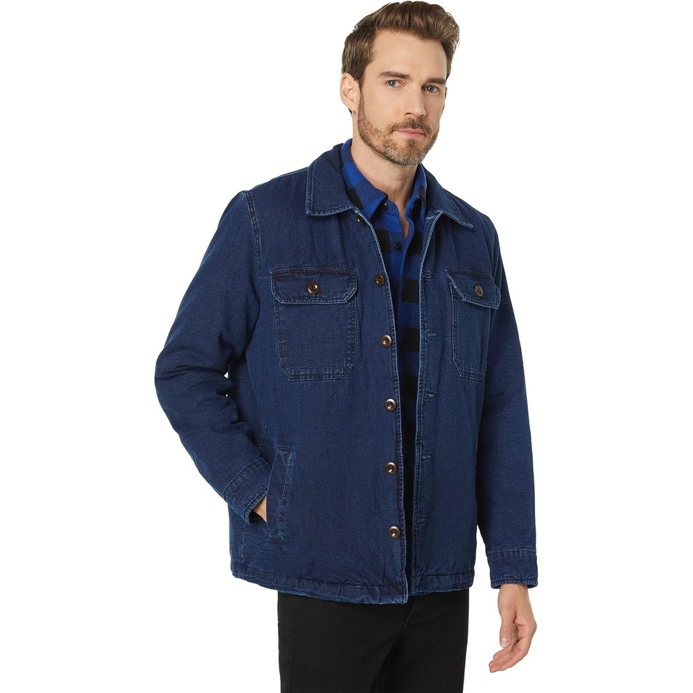 image:imageLucky Brand Mens Sherpa Lined Indigo Shirt Jacket 419 Indigo