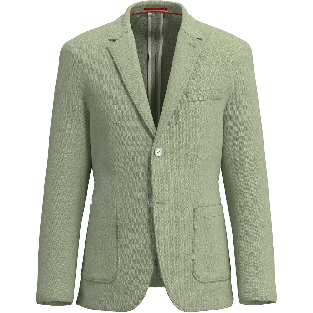 image:imageLucky Brand Mens Sport Coat Slim Fit 60 Poly40 Cotton Pique Notch Collar 2 ButtonMint