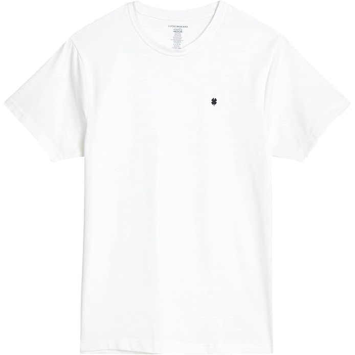 image:imageLucky Brand Mens TShirt Classic Fit Cotton Blend Stretch Crewneck Tee Premium Fabric with Flexible Feels Incredibly Soft Casual Everyday Tee Layers Easily or Worn AloneWhite