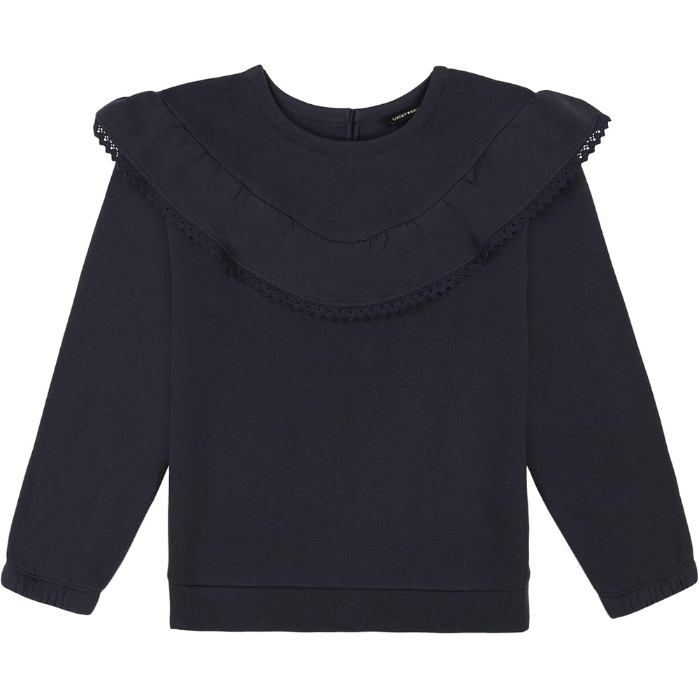 image:imageLucky Brand Pullover Fleece Crewneck SweatshirtParsian Ruffle