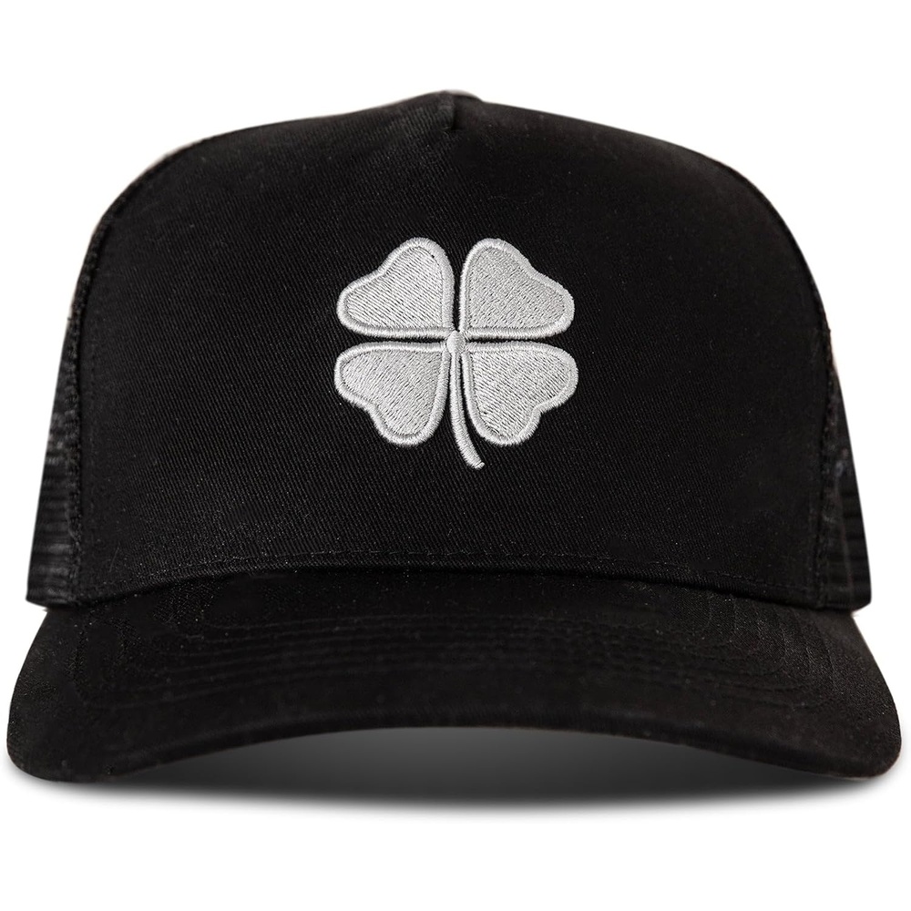 image:imageLucky Brand Trucker Hat Snapback Adjustable Mesh Back Retro Baseball Cap Golf Fishing American Heritage3d Embroidered Clover Black
