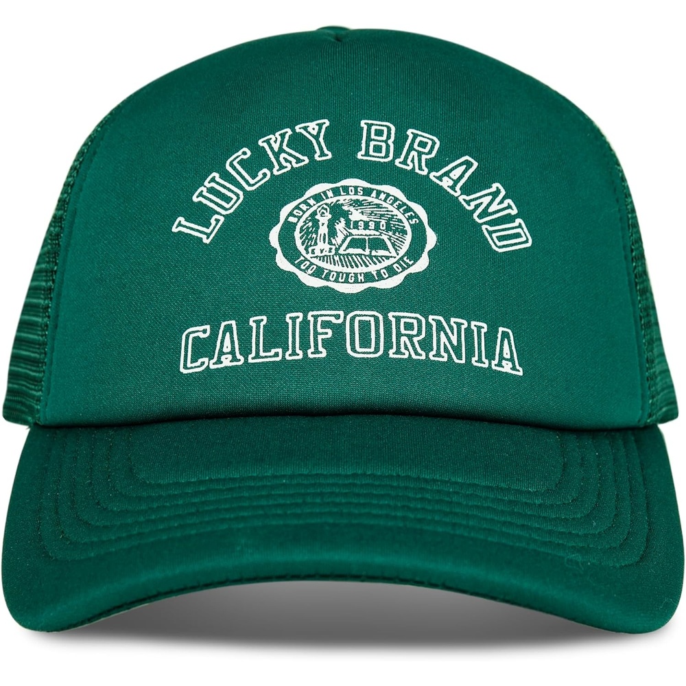 image:imageLucky Brand Trucker Hat Snapback Adjustable Mesh Back Retro Baseball Cap Golf Fishing American HeritageCollegiate Green