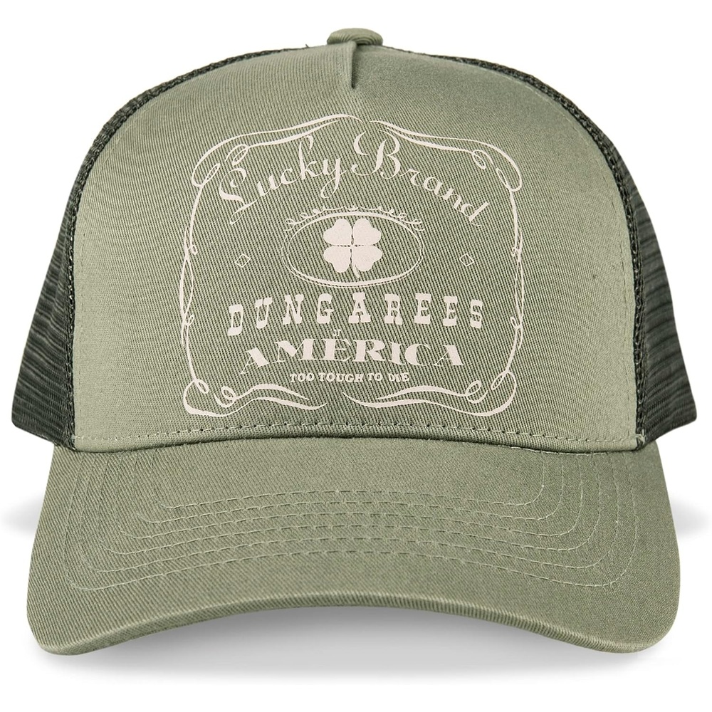 image:imageLucky Brand Trucker Hat Snapback Adjustable Mesh Back Retro Baseball Cap Golf Fishing American HeritageVintage Trucker Moss
