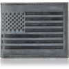 Flag Embossed Leather - Black