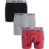 Jet Black/Red Print/Grey Heather