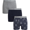 Heather Grey/Vintage Indigo Print/Mood Indigo