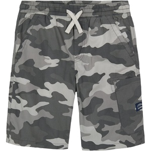 Lucky Brand Boys’ Pull-on Cargo Shorts, Drawstring Closure(Faded Black Camo)
