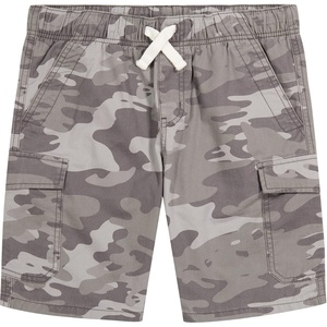 Lucky Brand Boys’ Pull-on Cargo Shorts, Drawstring Closure(Smoked Pearl Camo)