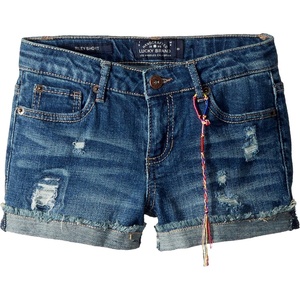 Lucky Brand Girls’ Cuffed Jean Shorts, Stretch Denim with 5 Pockets, Mid to High Rise Waist(Ada)