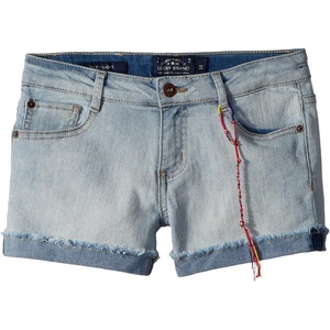 Lucky Brand Girls’ Cuffed Jean Shorts, Stretch Denim with 5 Pockets, Mid to High Rise Waist(Riley Bella)