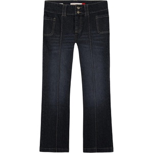 Lucky Brand Girls’ Mid Rise Flare Stretch Denim Jean, Zipper Fly & Button Closure(Patch Barrier Wash)