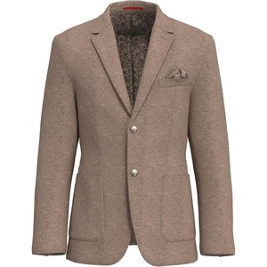 Lucky Brand Men’s Knit Blazer Sportcoat, Rayon Polyester Blend, Slim Fit, Plaid, 2 Button Notch Collar(Camel)