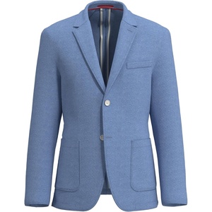 Lucky Brand Men’s Sport Coat, Slim Fit, 60% Poly/40% Cotton Pique, Notch Collar, 2 Button(Blue)