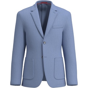 Lucky Brand Men’s Sport Coat, Slim Fit, Knit Plaid, Unstructured, 2 Button, Notch Collar(Blue)