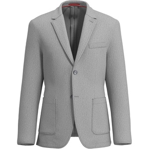 Lucky Brand Men’s Sport Coat, Slim Fit, Knit Plaid, Unstructured, 2 Button, Notch Collar(Grey)