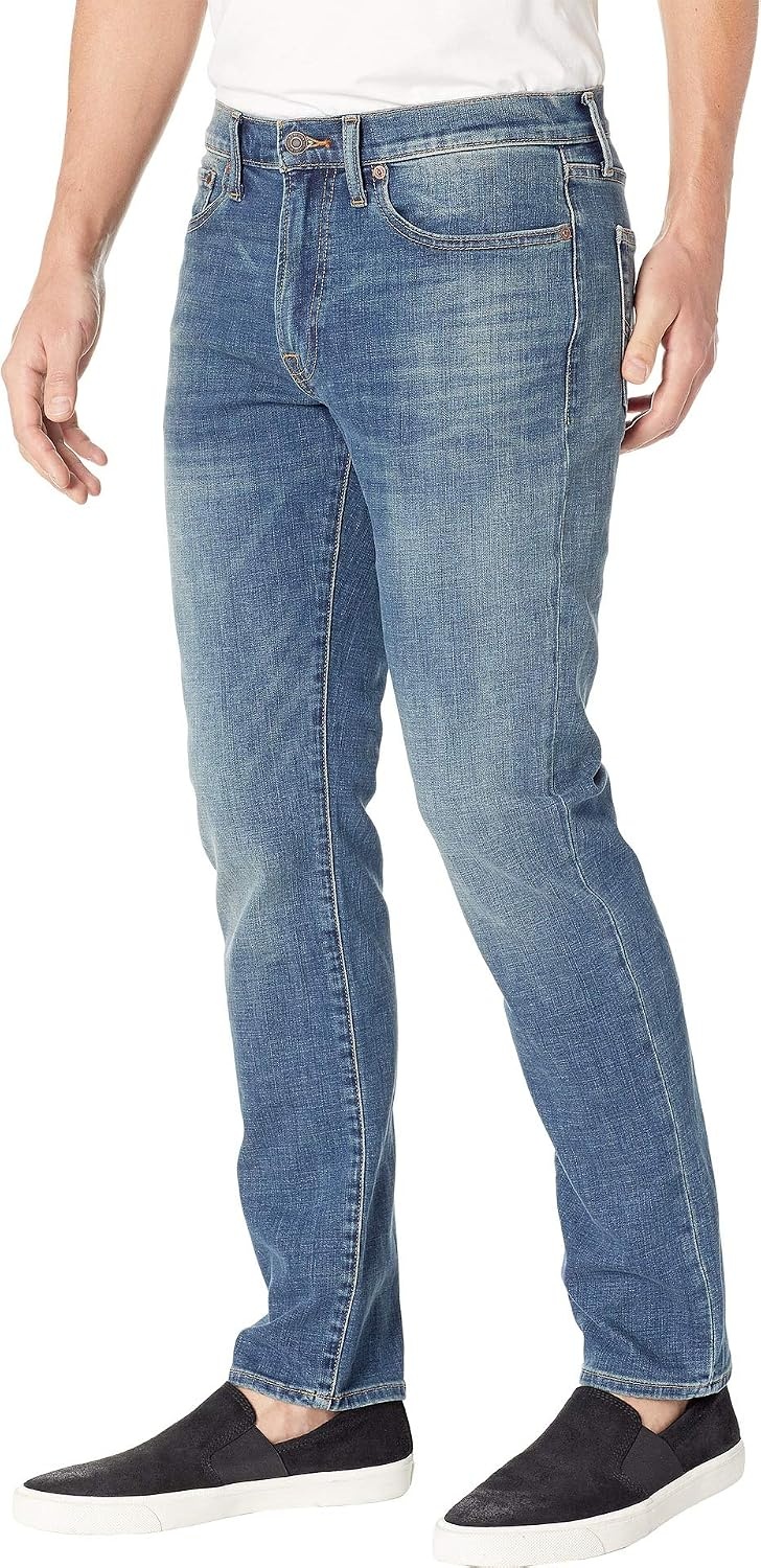 image:imageLucky Brand Mens 121 Slim Straight Coolmax Stretch JeansBig Puddle