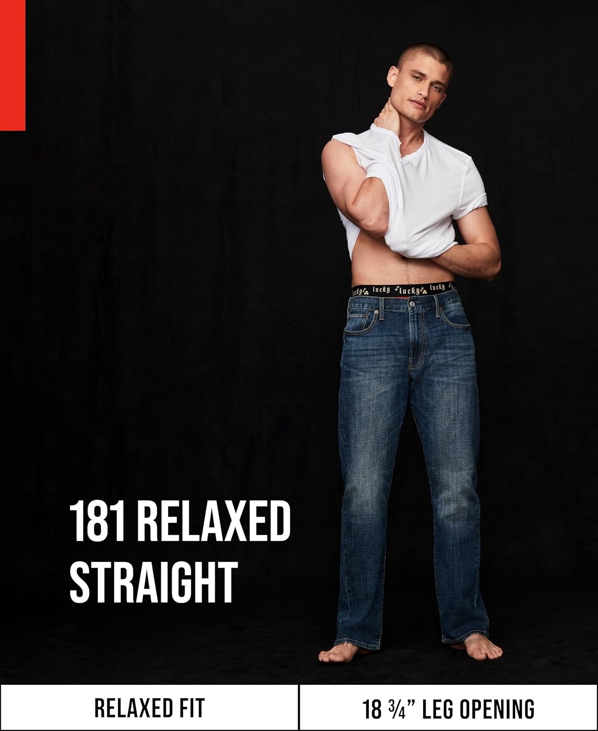 image:imageLucky Brand Mens 181 Relaxed Straight JeanGreenvale