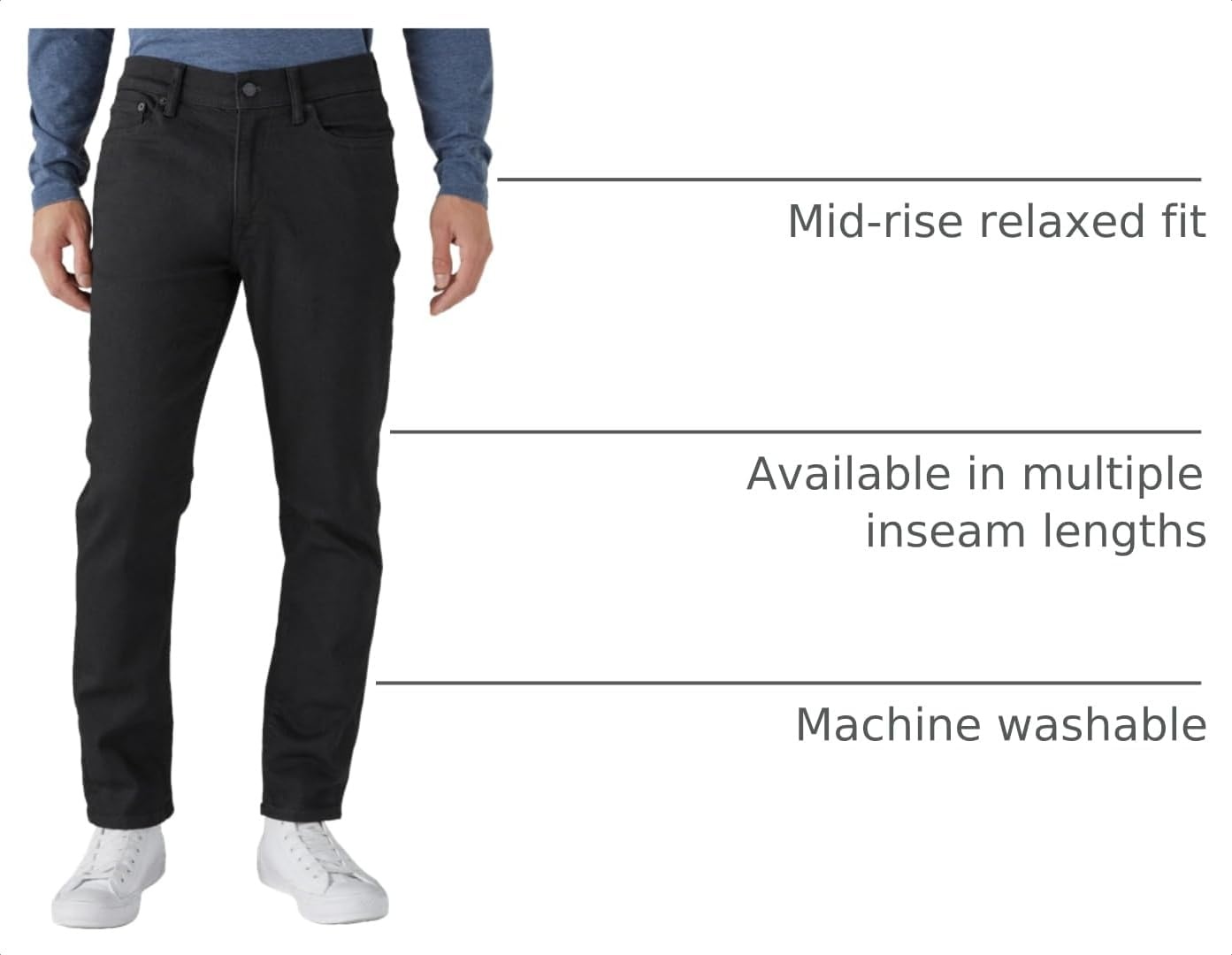 image:imageLucky Brand Mens 410 Athletic Fit JeanBlack Rinse