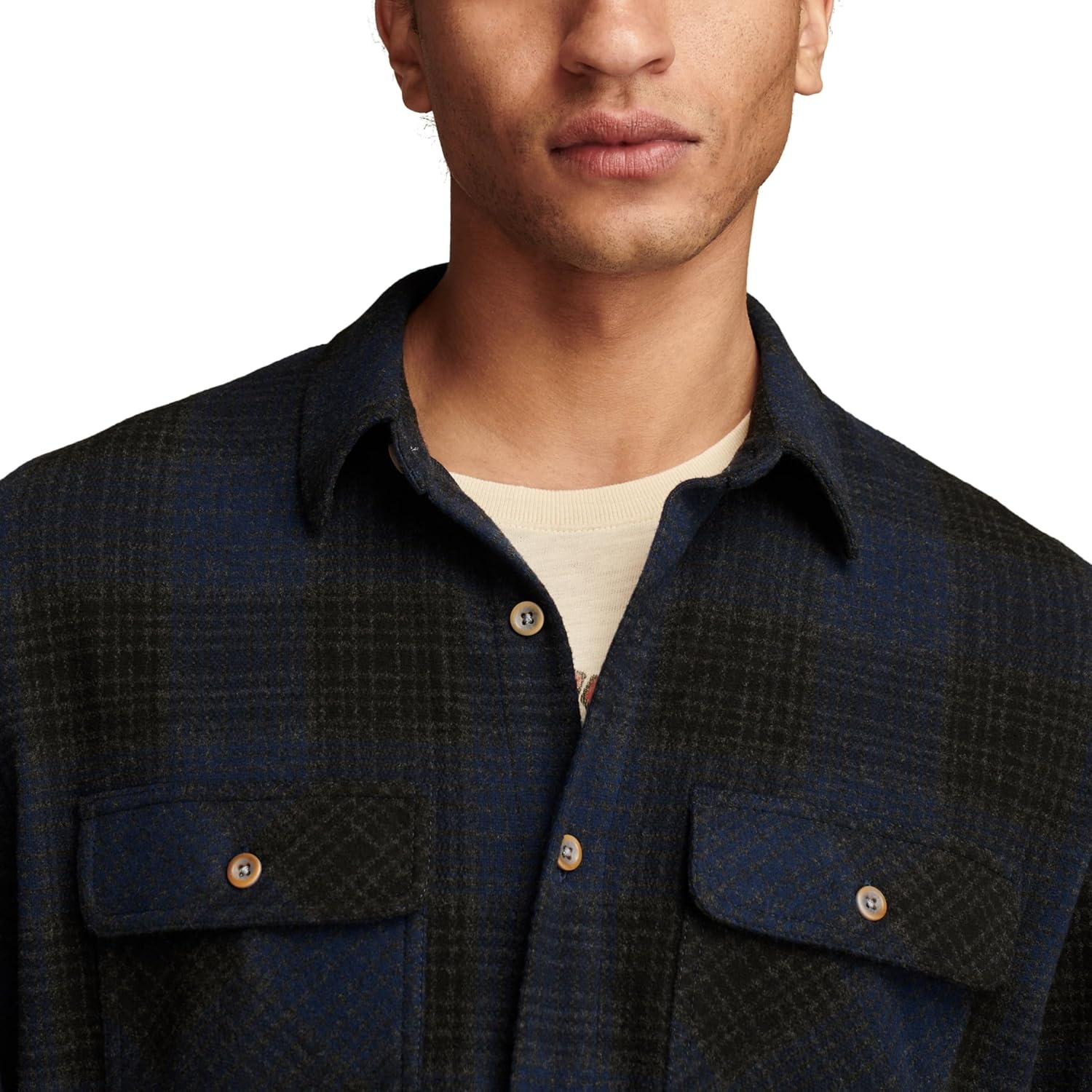 image:imageLucky Brand Mens Brushed Jersey ShirtBlue Multi