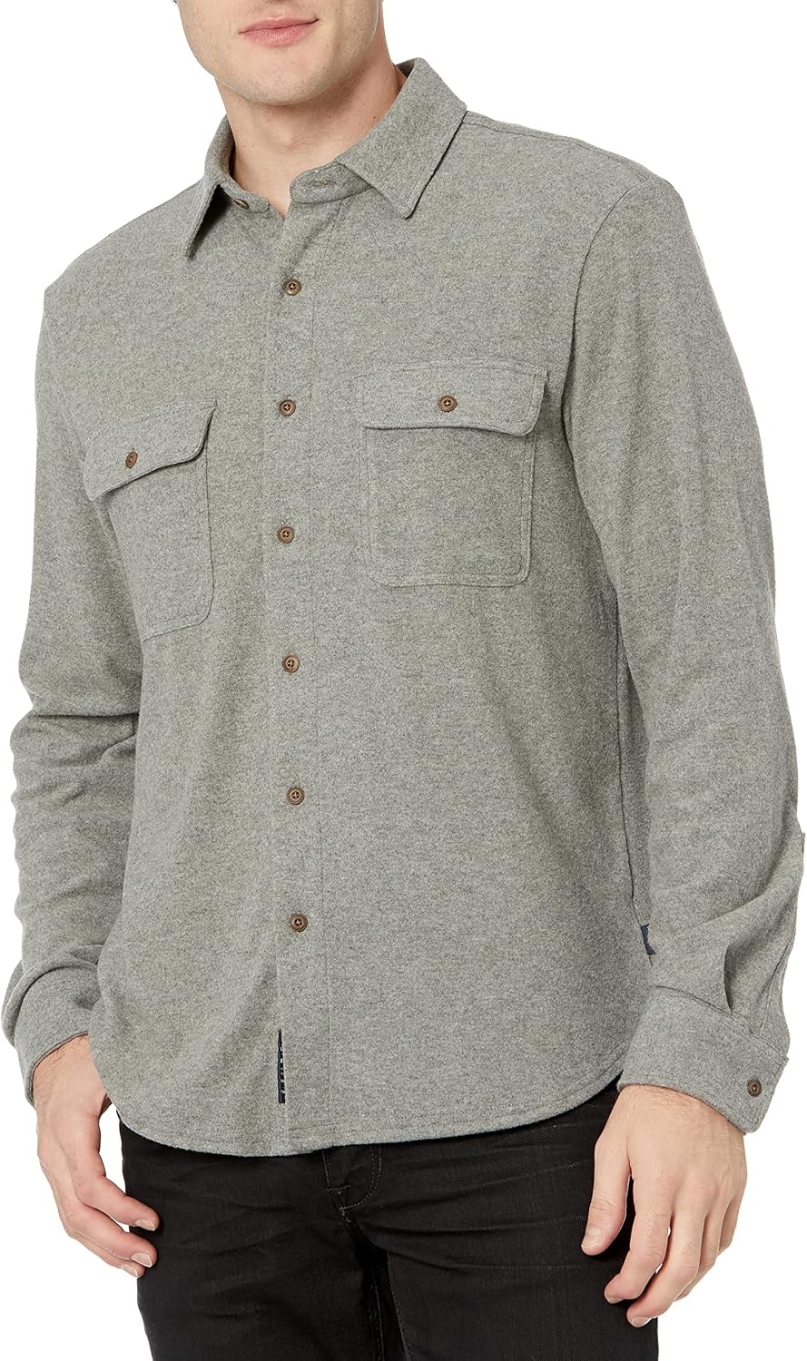 image:imageLucky Brand Mens Brushed Jersey ShirtHeather Grey
