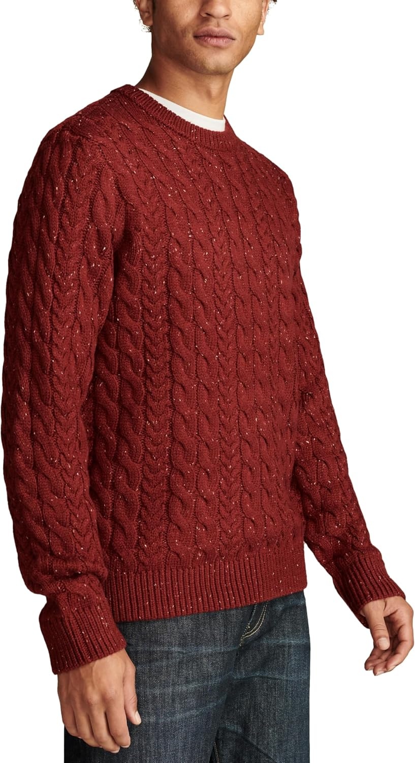 image:imageLucky Brand Mens Cable Crew Neck SweaterCabernet