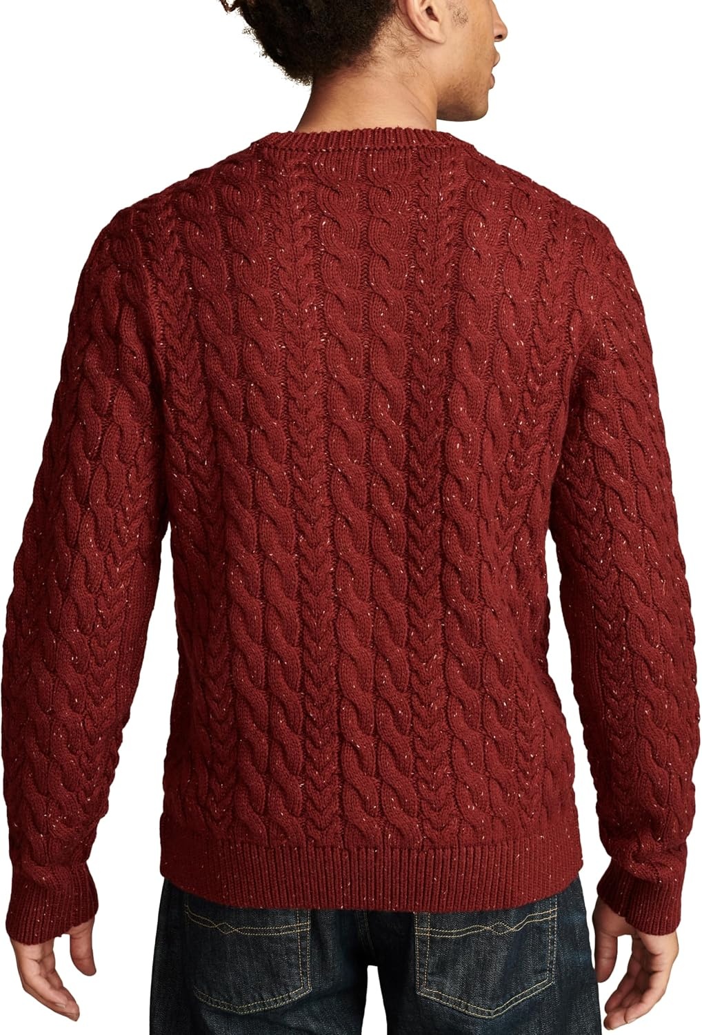 image:imageLucky Brand Mens Cable Crew Neck SweaterCabernet