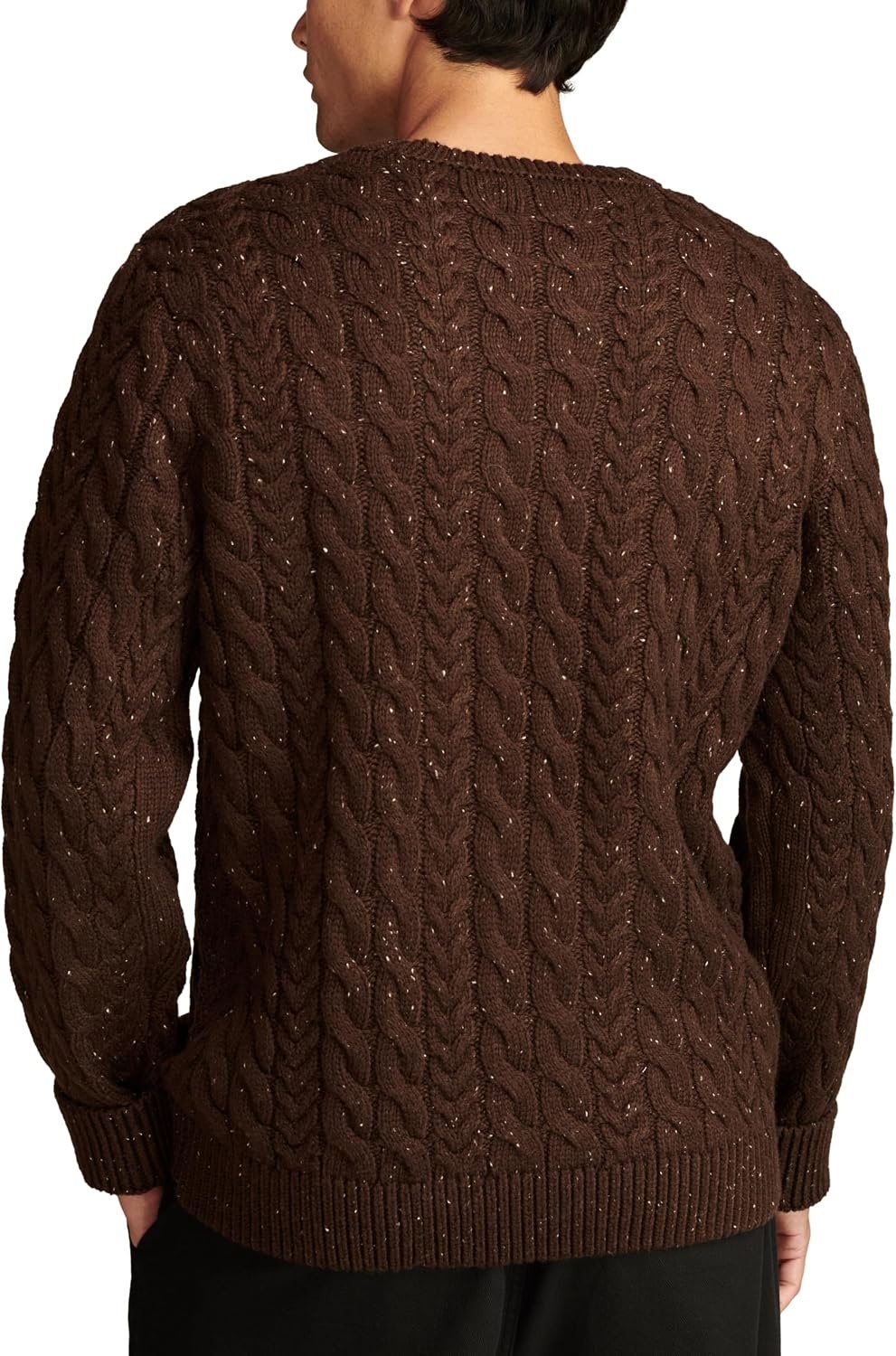 image:imageLucky Brand Mens Cable Crew Neck SweaterChocolate Torte
